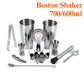 Stainless Steel Cocktail Shaker Set Mixer Bartender Kit Cobbler Boston Shaker Bars Set Tools Jigger Mixer Muddler Pourer Spoon