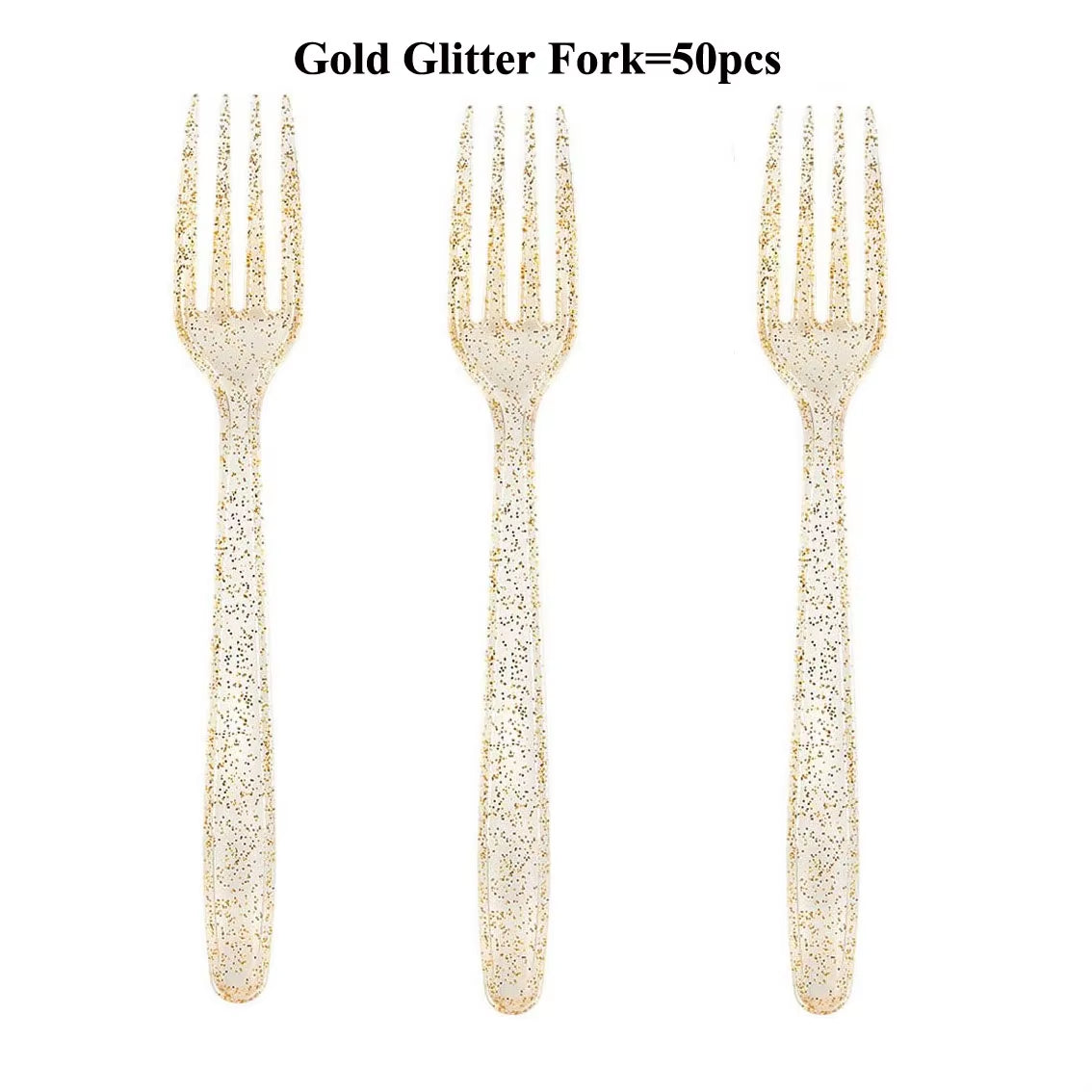 75 Pieces Gold Plastic Silverware- Party Flatware Set-Heavyweight Plastic Cutlery- Includes 25 Forks, 25 Spoons, 25 Knives