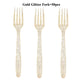 75 Pieces Gold Plastic Silverware- Party Flatware Set-Heavyweight Plastic Cutlery- Includes 25 Forks, 25 Spoons, 25 Knives