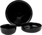 Oslo 12-Piece Porcelain Chip and Scratch Resistant Dinnerware Set, Black,Service for 4