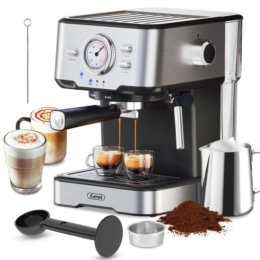 Espresso Machine with Steamer 20 Bar Cappuccino Coffee Maker for Latte Mocha