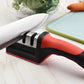 Kitchen 3-Segment Knife Sharpener Household Multi-Functional Hand-Held Three-Purpose Black Sharpening Stone