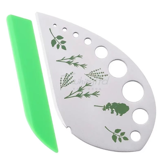 Multifunctional Herb Cutter Stripper Vanilla Vegetable Greens Leaf Remover 9 Holes Stainless Steel Peeler Cooking Kitchen Tools