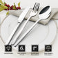 40 Piece Silverware Set,  Flatware Set for 8, 18/10 Stainless Steel Cutlery Set Mirror Polished Modern Design Dishwasher Safe