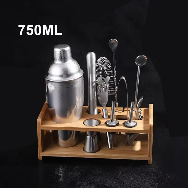 Stainless Steel Cocktail Shaker Mixer Wine Martini Boston Shaker for Bartender Drink Party Bar Tools 550ML/750ML