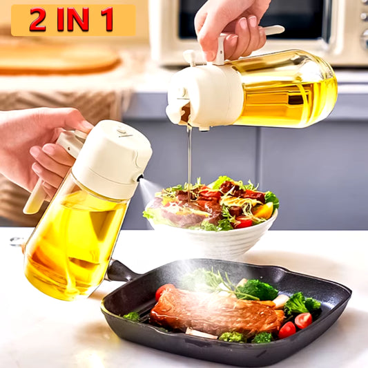 Press Type Glass Oil Spray Oil Bottle Spray Oil Dispenser Oil Jar BBQ Kitchen Baking Roasting Picnic Kitchen Toolglass Oil Spray