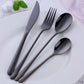 4Pcs Luxury 304 Stainless Steel Tableware Set Silverware Fork Spoon Knife Travel Cutlery Set Gold Portable Camping Flatware Set