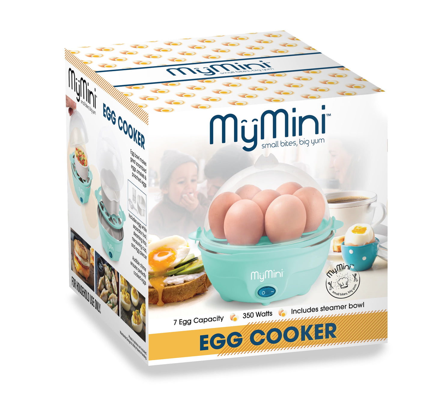 Mymini Premium 7-Egg Cooker, Teal