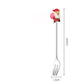 2Pcs Christmas Gift Silver Glod Spoon Fork Set Elk Christmas Tree Decoration Dessert Scoop Fruit Fork Coffee Spoon Cutlery Set