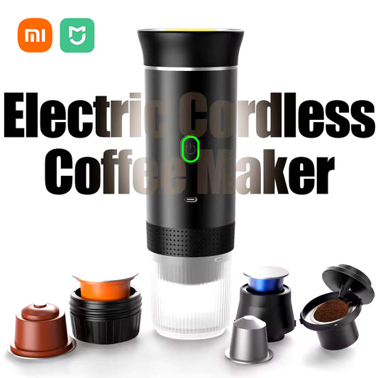 XIAOMI Electric Coffee Making Machine Wireless Type-C Rechargeable 3 in 1 Portable Coffee Makers Multiple Modes Household Travel