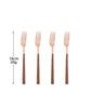 4/12/16Pcs Silver Cutlery Set Chopsticks Knife Fork Spoon Imitation Wooden Handle Korean Dinnerware Set Luxury Tableware Set