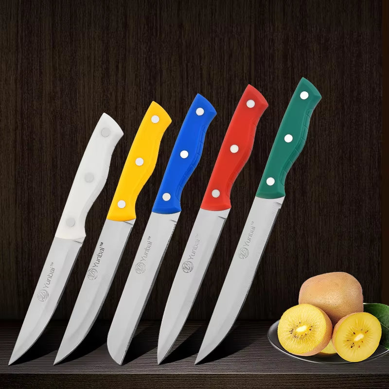 Multifunctonal PP Handle Kitchen Knife Sharp Fruit Knife Stainless Steel Professional Chef Knife Peeling Anti-Rust Anti-Stick