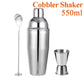 Stainless Steel Cocktail Shaker Set Mixer Bartender Kit Cobbler Boston Shaker Bars Set Tools Jigger Mixer Muddler Pourer Spoon