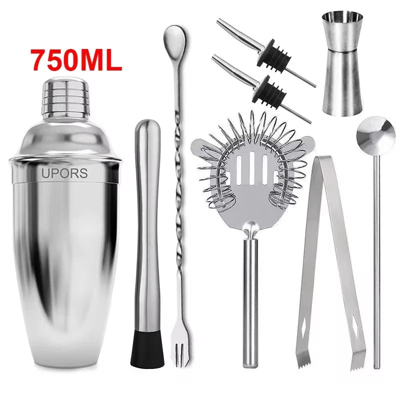 Stainless Steel Cocktail Shaker Mixer Wine Martini Boston Shaker for Bartender Drink Party Bar Tools 550ML/750ML