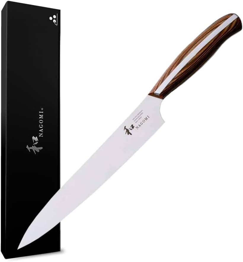 ] 8 Inch Chef Knife | Stainless Steel HRC58 Professional Japanese Kitchen Cooking Knife with Ergonomic Handle for Thick Meat and Fish | Stylish Gift Box