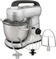 Electric Stand Mixer, 4 Quarts, Dough Hook, Flat Beater Attachments, Splash Guard, 7 Speeds with Whisk, Aqua