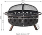 Black Crossweave Steel Wood-Burning Outdoor Fire Pit - Includes Spark Screen, Poker and Cover - 36-Inch Round