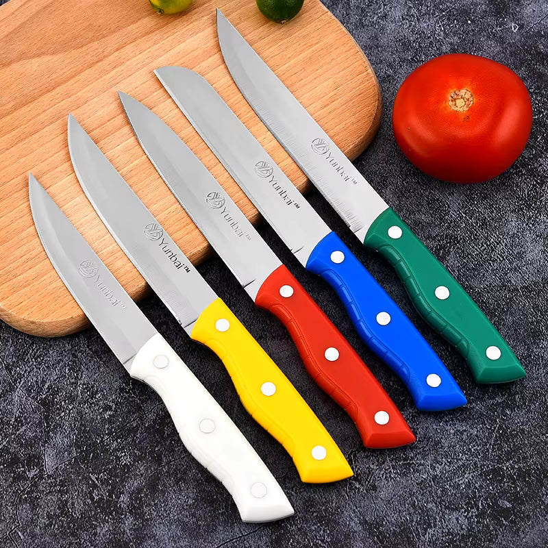 Multifunctonal PP Handle Kitchen Knife Sharp Fruit Knife Stainless Steel Professional Chef Knife Peeling Anti-Rust Anti-Stick