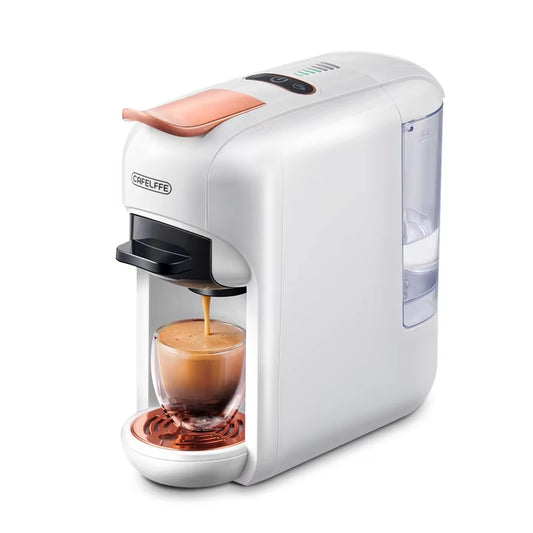 5 in 1 Capsule Coffee Machine Fit Dolce Gusto Nespresso Capsule ESE Pod Ground Coffee K-Cup 19Bar Hot/Cold,Gift-Giving