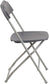 Hercules Series Plastic Folding Chairs for Parties and Weddings, Stackable Commercial Event Seats, Set of 10, Gray