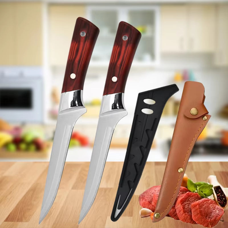 Professional Knife Tool Kitchen Boning Knife Chef'S Knife Hand Forged Meat Cleaver Kitchen Knives Forged Steel Chef Cooking Tool