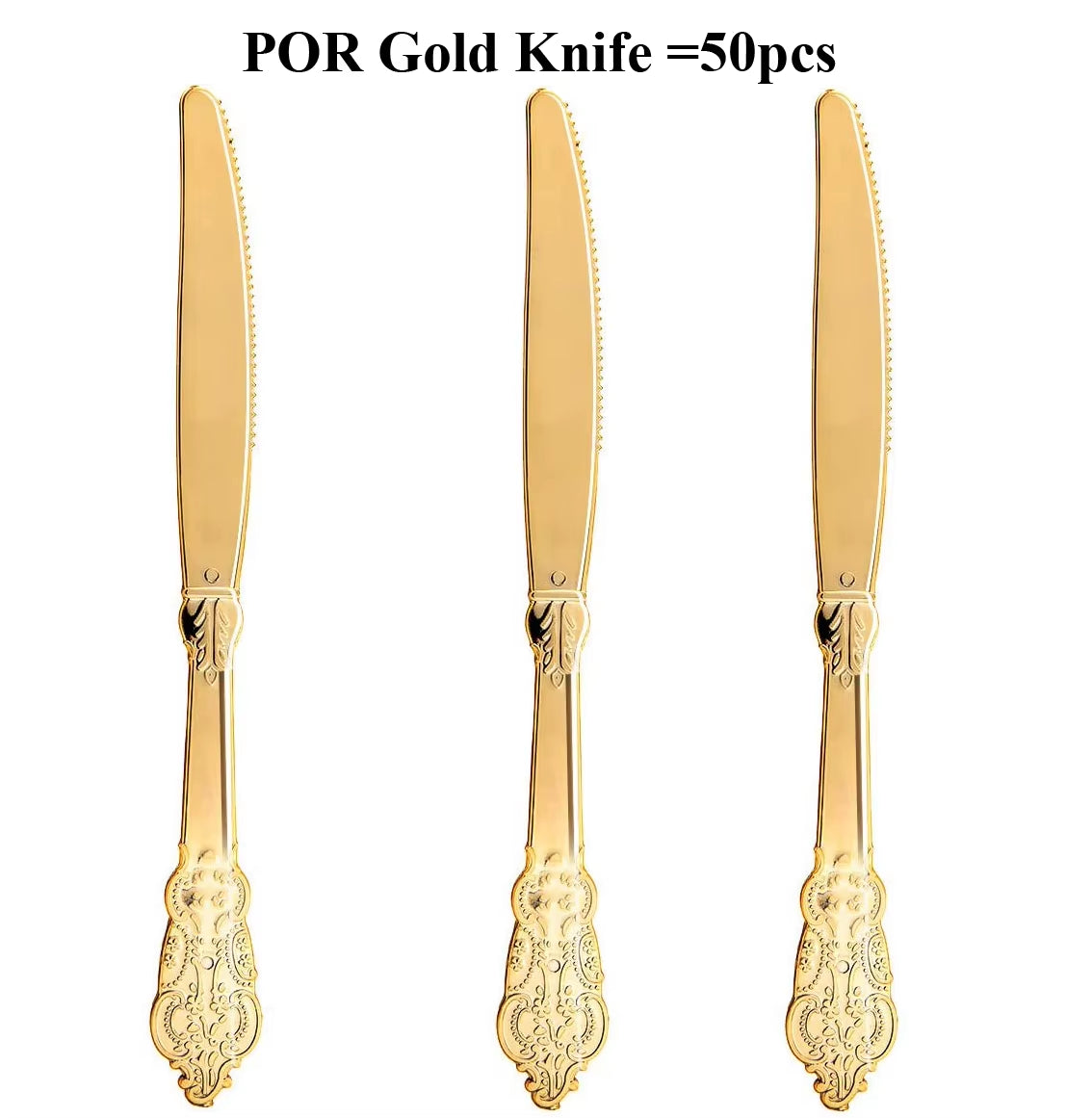 75 Pieces Gold Plastic Silverware- Party Flatware Set-Heavyweight Plastic Cutlery- Includes 25 Forks, 25 Spoons, 25 Knives