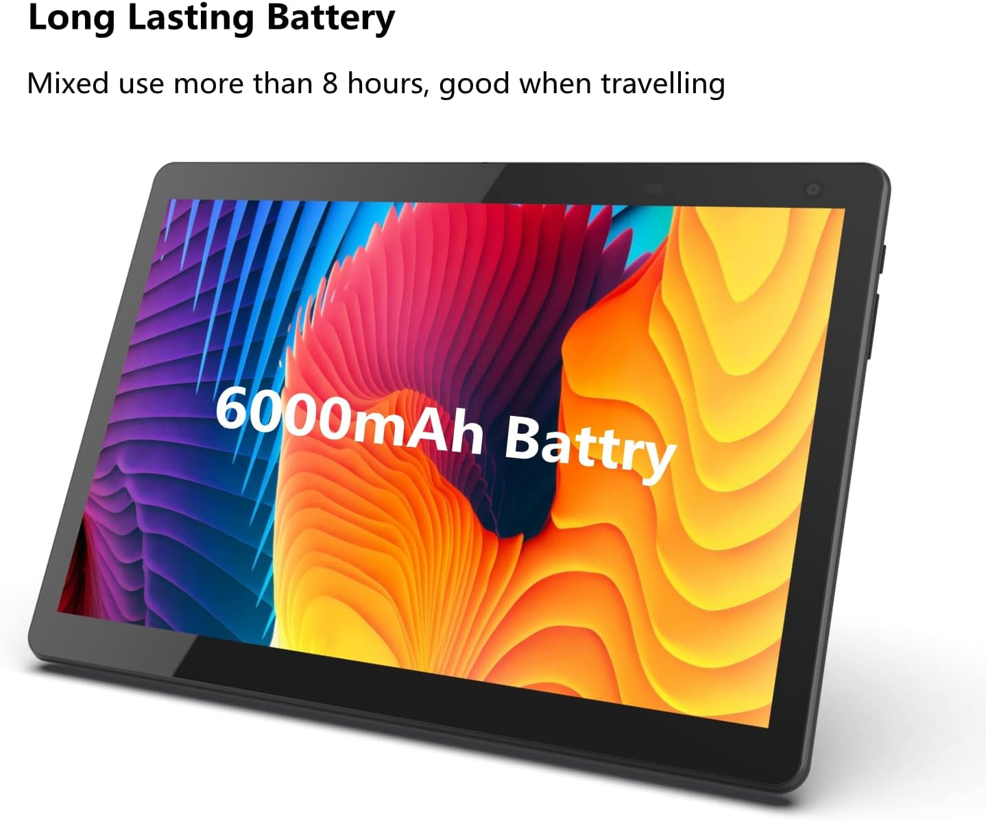 Tablet 10 Inch, Tablets Android 14, Quad-Core Processor 32GB Storage Tablet Computer, 6GB RAM, 8MP Camera, AM, FM, Wifi, IPS Screen 6000Mah Long Battery Life Tableta