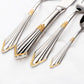 4/8/12/16/20/24/28 PCS Luxury Gold Plated Flatware Set Dishwasher Safe Cutlery Antique Silverware with Hollow Handle Table Knife