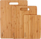 Bamboo Cutting Boards for Kitchen [Set of 3] Wood Cutting Board for Chopping Meat, Vegetables, Fruits, Cheese, Knife Friendly Serving Tray with Handles