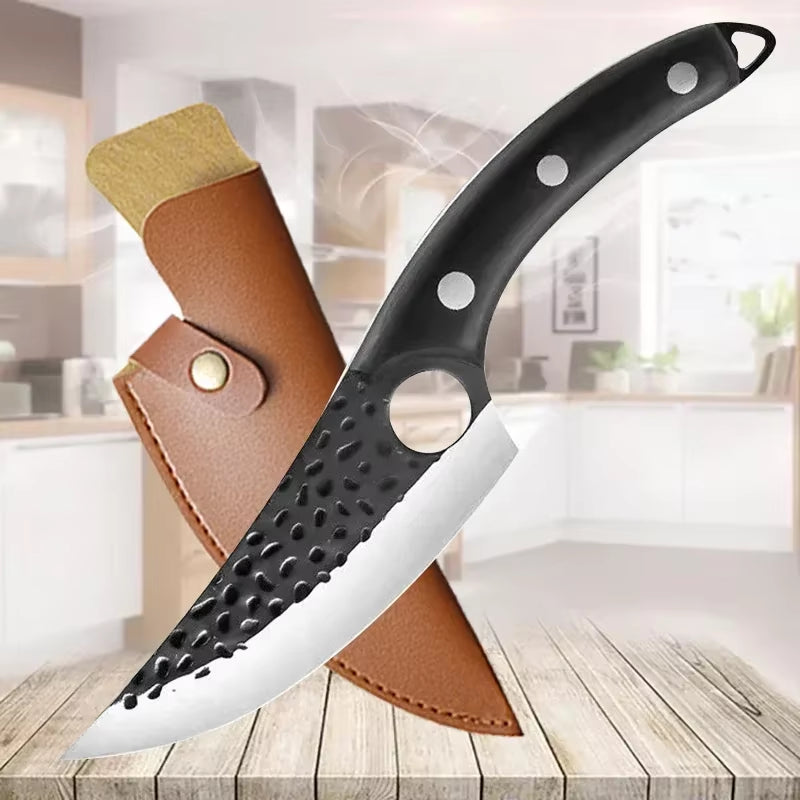 Kitchen Knife Handmade Forged Butcher Knife Boning Knives Meat Cleaver Vegetables Cutter Professional Household Chef Cook Knife