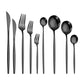 Tableware Black Silverware Cutlery Set 304 Stainless Steel Luxury Dinner Drop Ship Dinnerware Home Fork Spoon Knife Kitchen