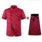 Chef Jacket Short Sleeve Cook Coat Barista Baker Work Uniform Waiter Restaurant Hotel Clothes