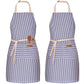 2 Pack Adjustable Bib Apron with 2 Pockets Chef Cooking Kitchen Restaurant Aprons for Women Men