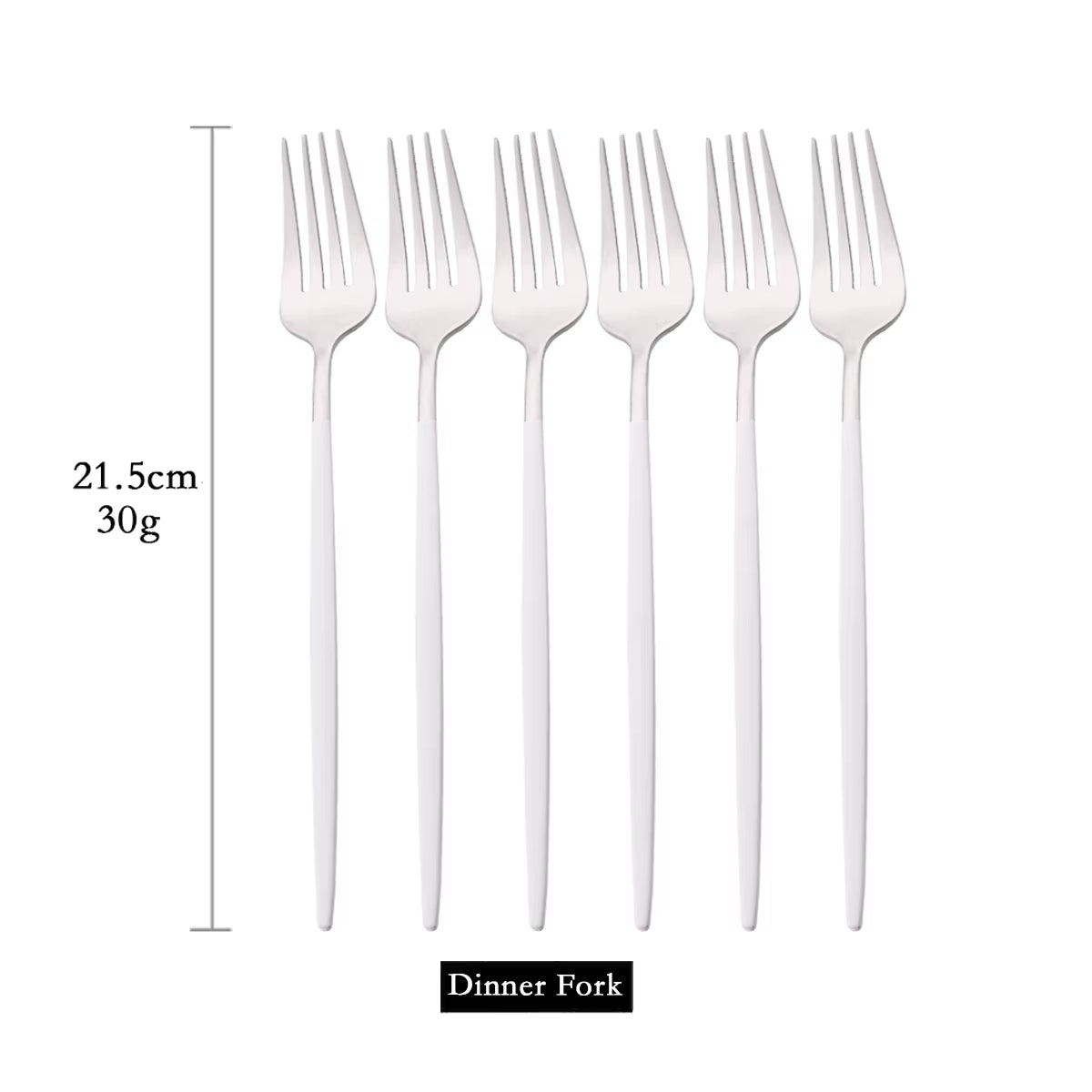 Green Gold 6Pcs Dinner Fork Tableware Dinnerware Stainless Steel Silverware Kitchen Party Flatware Matte Black Cutlery Set