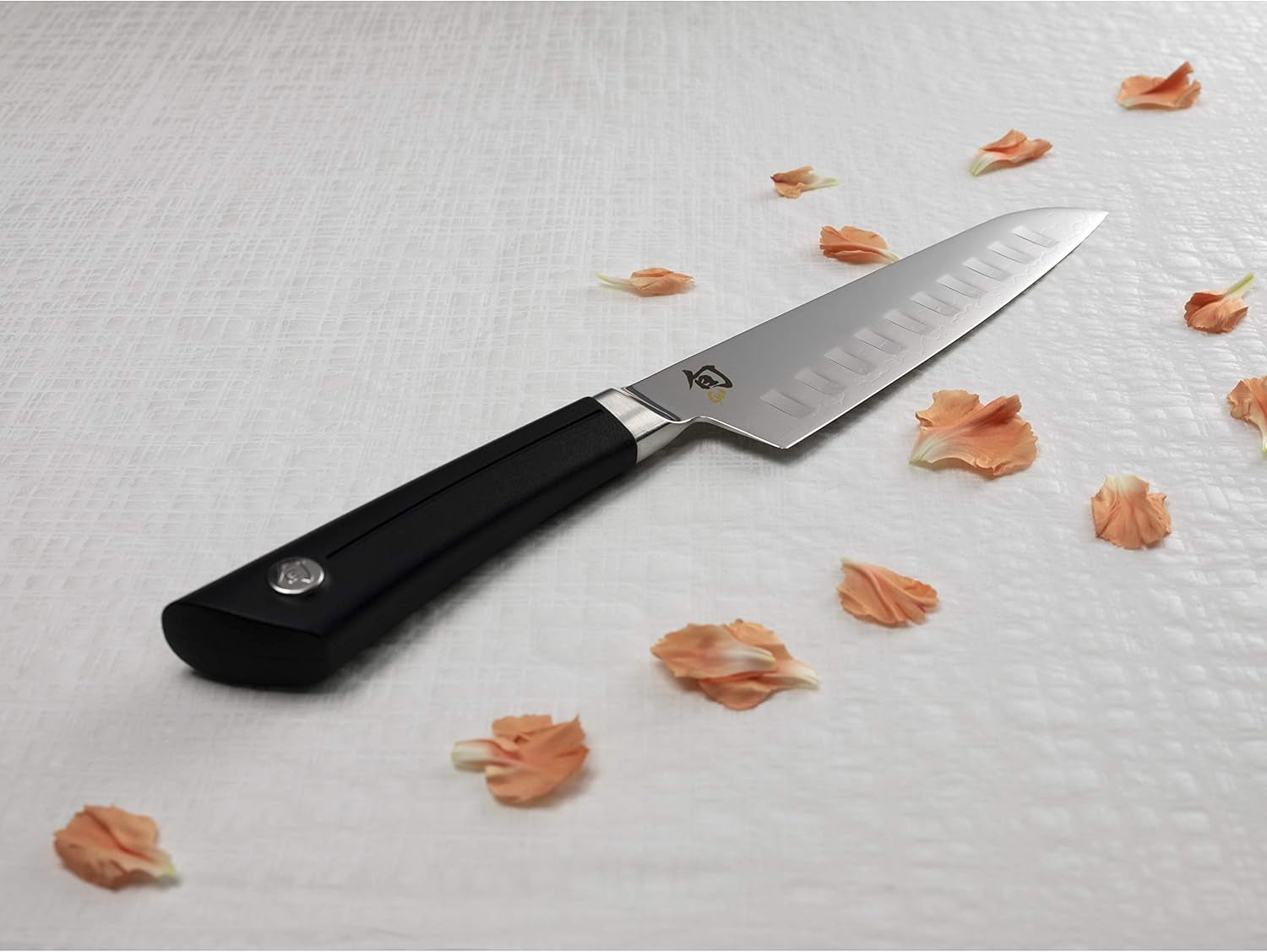 Sora 7" Hollow Ground Santoku Knife, Handcrafted Japanese All Purpose Knife, VG10 Steel Edge and 420J Stainless Steel Blade, Balanced Handle, Versatile Japanese Cutting Knife