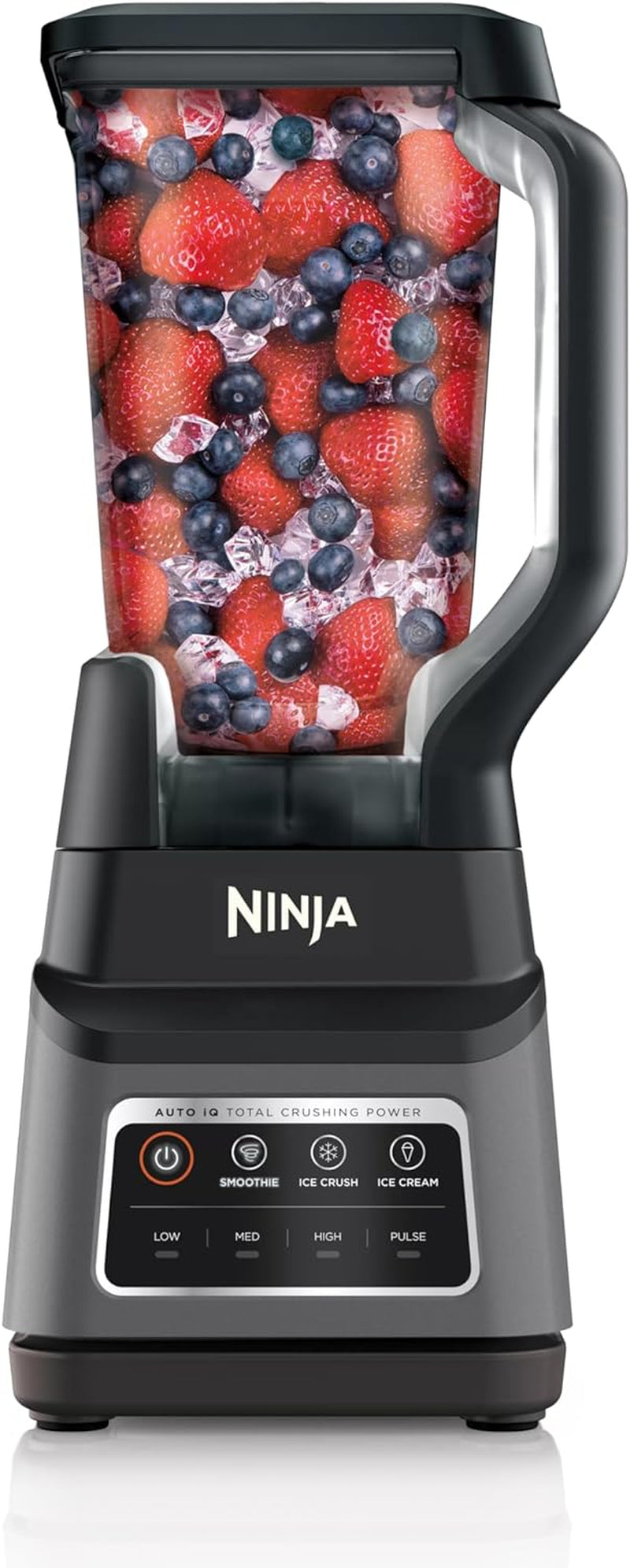 BN701 Professional plus Blender, 1400 Peak Watts, 3 Functions for Smoothies, Frozen Drinks & Ice Cream with Auto IQ, 72-Oz.* Total Crushing Pitcher & Lid, Dark Grey