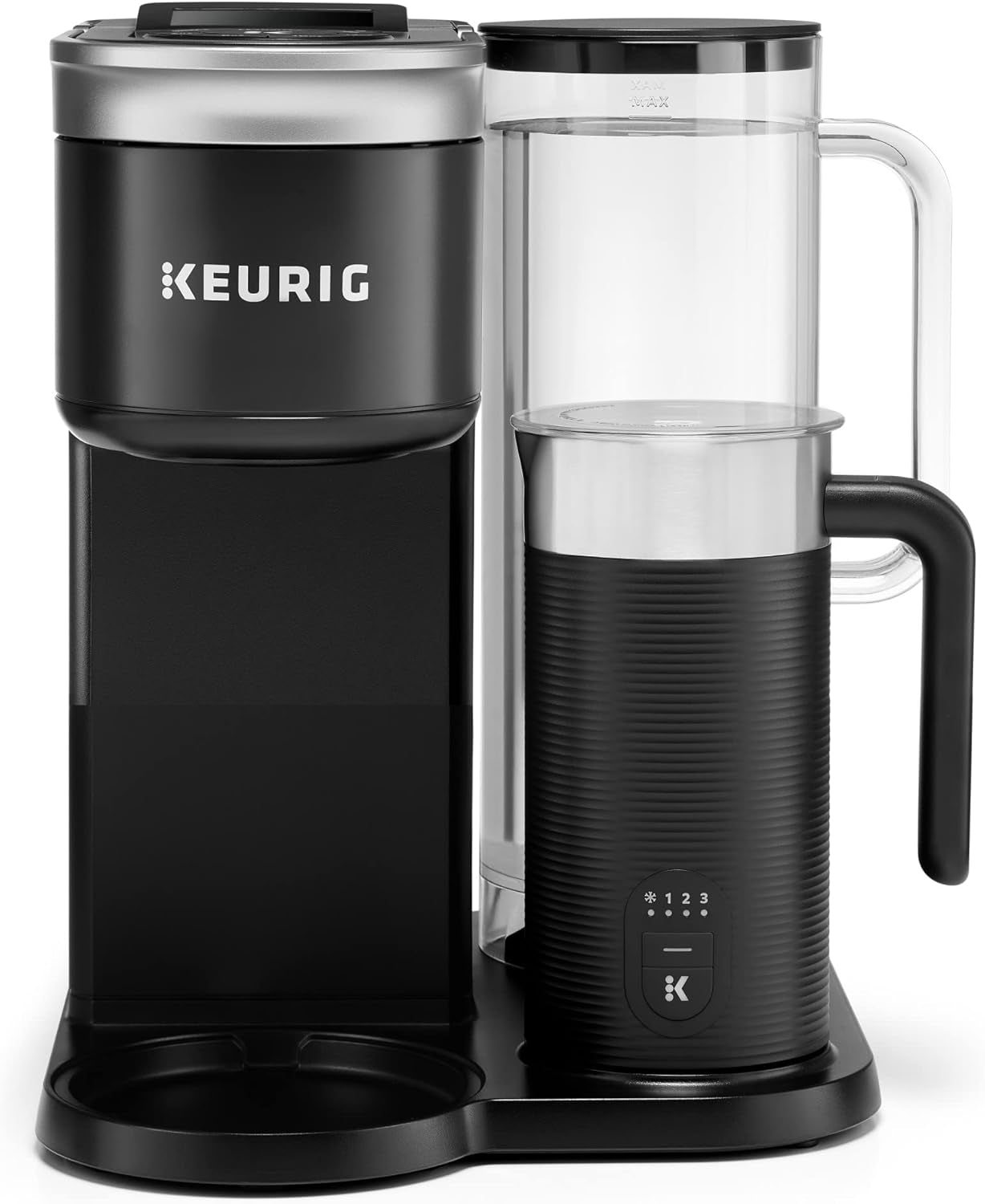 K-Cafe K-Duo Single Serve Coffee, Latte and Cappuccino Maker, Dark Charcoal