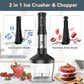 7 in 1 Immersion Blender Scratch Resistant, 2 Titanium Steel Blades 800W Hand Blender, 20 Speed and Turbo Mode Stick Blender Immersion with Whisk, Milk Frother, Food Processor, Beaker