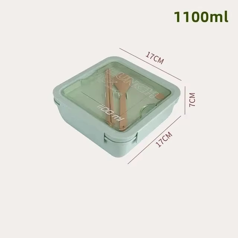 1Pc Portable Microwavable Lunch Box Eco-Friendly Wheat Straw Bento Box Kitchen Food Container Lunch Box Home Accessories