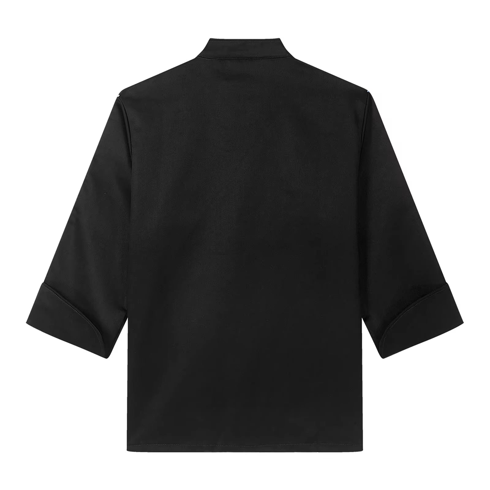 Mens Chef Shirt Work Uniform Cross-Over Collar Chef Coat Kitchen Restaurant Hotel Unisex Cooking Jacket with Pockets Chef Tops