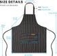 2 Pack Adjustable Bib Apron with 2 Pockets Chef Cooking Kitchen Restaurant Aprons for Women Men