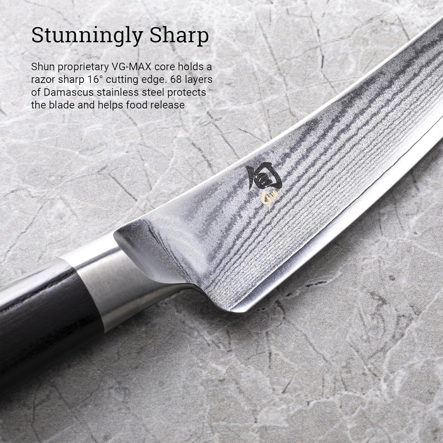 Classic 6" Boning & Fillet Knife, Handcrafted Japanese Curved Boning Knife, VG-MAX Core with Damascus Stainless Steel Cladding, Pakkawood Handle, Meat & Fish Knife for Professional and Home Chefs