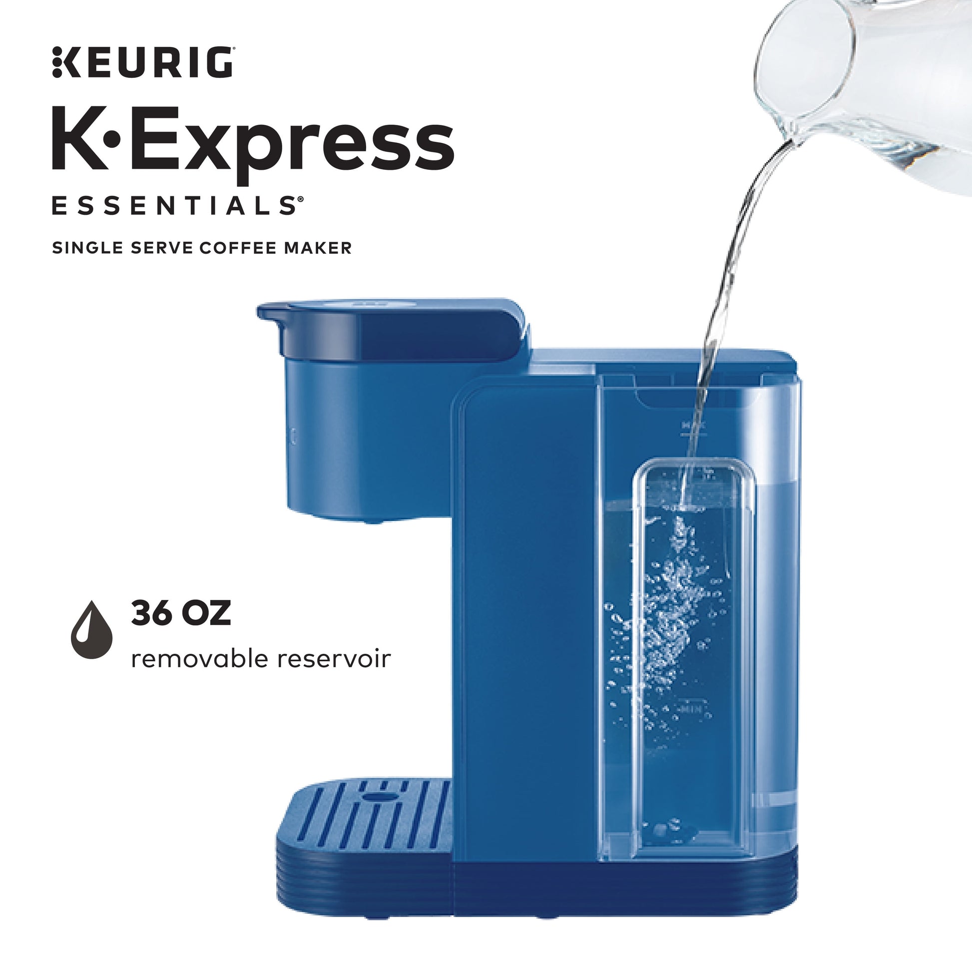 K-Express Essentials Pacific Blue Single-Serve K-Cup Pod Coffee Maker