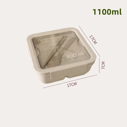 1Pc Portable Microwavable Lunch Box Eco-Friendly Wheat Straw Bento Box Kitchen Food Container Lunch Box Home Accessories