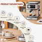 Espresso Machine 20Bar,Cappuccino Maker with Milk Frother Steam Wand,Coffee Maker,Semi-Automatic Cafetera Present,Gift