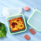 Silicone Crisper Sandwich Toast Lunch Box Outdoor Toast Afternoon Tea Lunch Box Student Office Worker Lunch Box Picnic Container