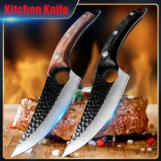 Kitchen Knife Handmade Forged Butcher Knife Boning Knives Meat Cleaver Vegetables Cutter Professional Household Chef Cook Knife