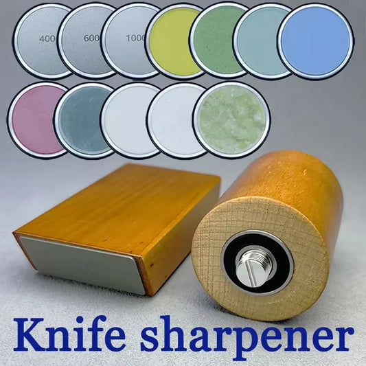 Rolling Knife Sharpeners Kit Knife Sharpener Tool Kitchen Knivies Sharpener Knife Sharpening with 15°&20°Angle Whetstone Diamond