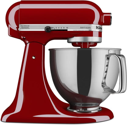 Artisan Series 5 Quart Tilt Head Stand Mixer with Pouring Shield KSM150PS, Contour Silver