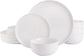 Oslo 12-Piece Porcelain Dinnerware Set, White,Service for 4 (12Pcs)